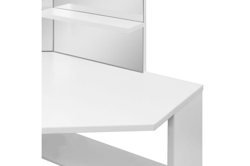 Sminkbord med LED-lampor hörn vit - Vit - Möbler - Bord & matgrupp - Sminkbord & toalettbord