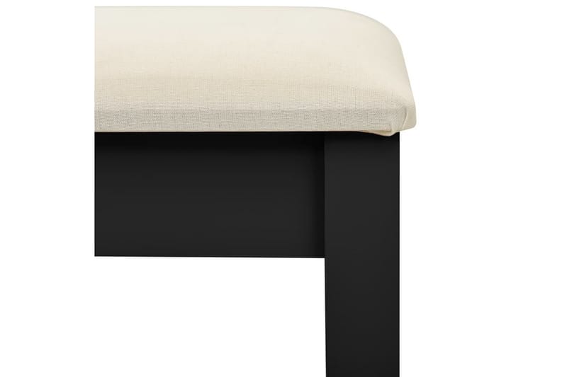 Sminkbord med pall svart 65x36x128 cm kejsarträ MDF - Svart - Möbler - Bord & matgrupp - Sminkbord & toalettbord