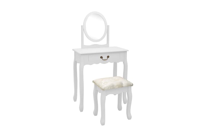 Sminkbord med pall vit 65x36x128 cm kejsarträ MDF - Vit - Belysning - Lampor & belysning inomhus - Golvlampa