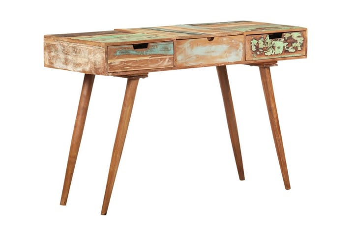 Sminkbord med spegel 112x45x76 cm massivt återvunnet trä - Brun - Möbler - Bord & matgrupp - Sminkbord & toalettbord
