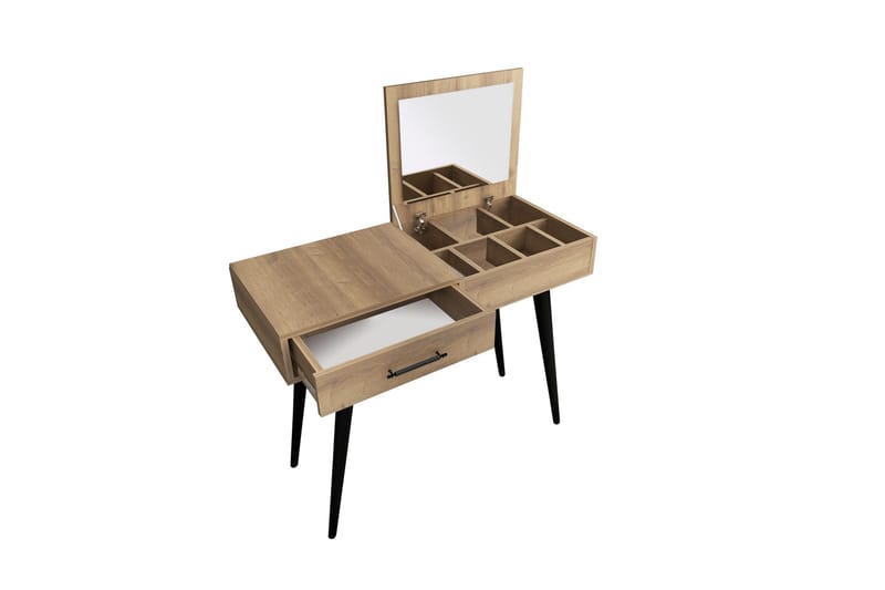 Sminkbord Rouge 90x80 cm Brun/Svart - Hanah Home - Möbler - Bord & matgrupp - Sminkbord & toalettbord