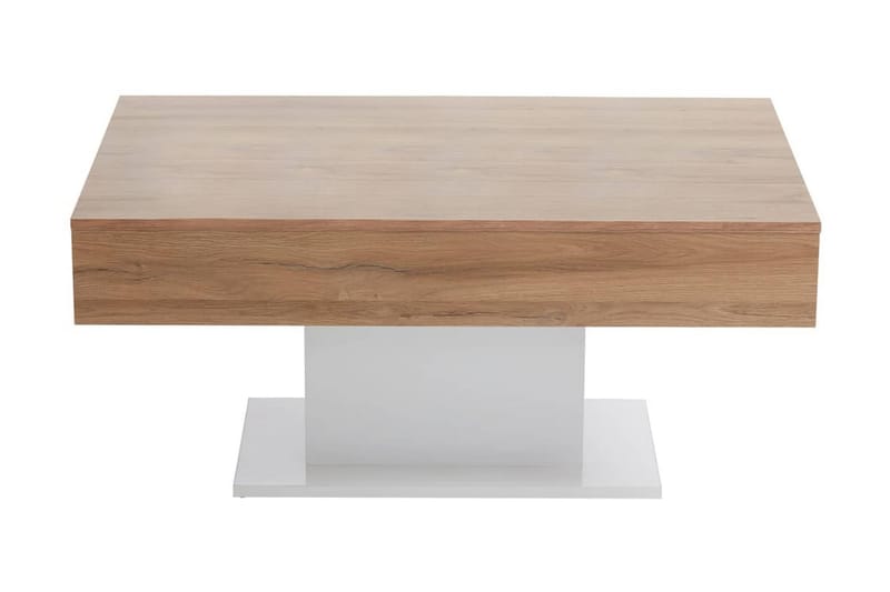 FMD Soffbord antik ek och vit - Brun - Möbler - Fåtölj & stolar - Fåtölj - Biofåtölj & reclinerfåtölj