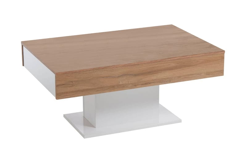 FMD Soffbord antik ek och vit - Brun - Möbler - Bord & matgrupp - Soffbord