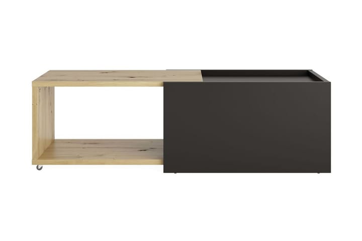 FMD Utdragbart soffbord artisan-ek och svart - Flerfärgad - Möbler - Bord & matgrupp - Soffbord - Soffbord med hjul