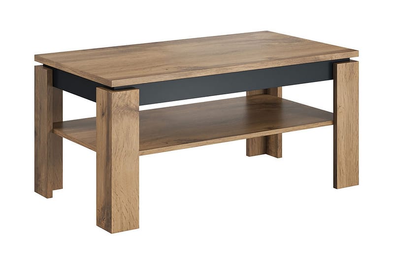 Kullsta Soffbord 100 cm med Förvaring Hylla - Natur/Antracit - Möbler - Bord & matgrupp - Soffbord