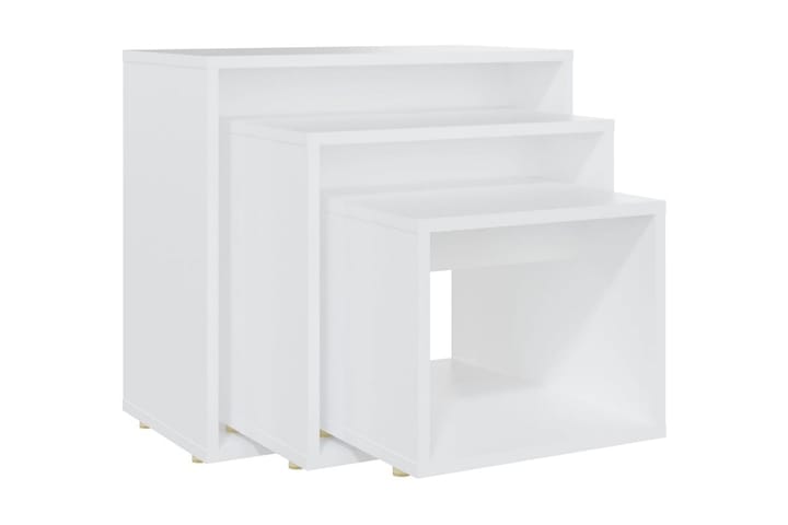 Satsbord 3 st vit spånskiva - Vit - Möbler - Bord & matgrupp - Soffbord