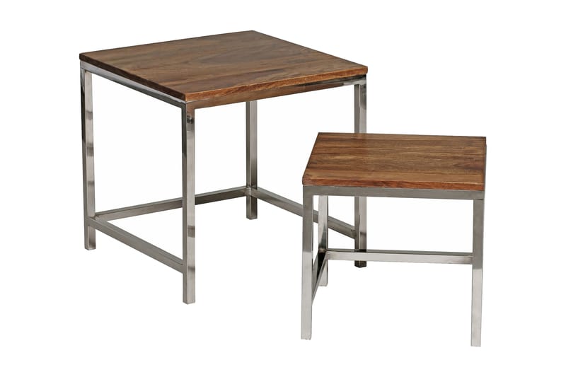 Satsbord Dangelis 2-pack - Trä|natur|Silver - Möbler - Bord & matgrupp - Avlastningsbord & sidobord - Satsbord