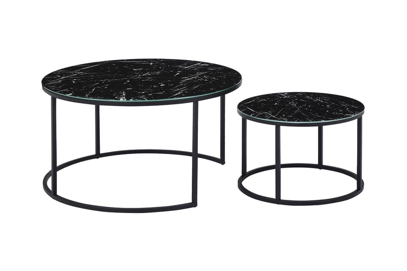 Satsbord Grasp Marmorglas - Svart - Möbler - Bord & matgrupp - Soffbord