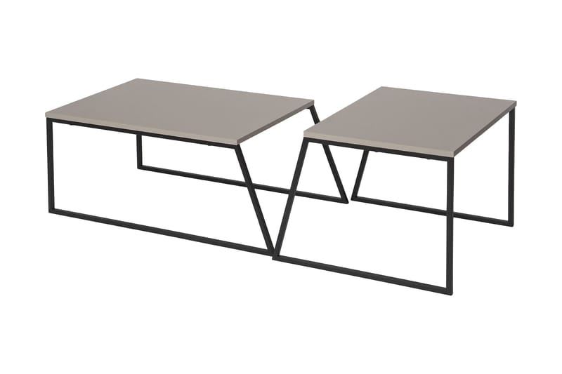 Satsbord Lindome 88 cm 2 Bord - Grå/Svart - Möbler - Bord & matgrupp - Avlastningsbord & sidobord