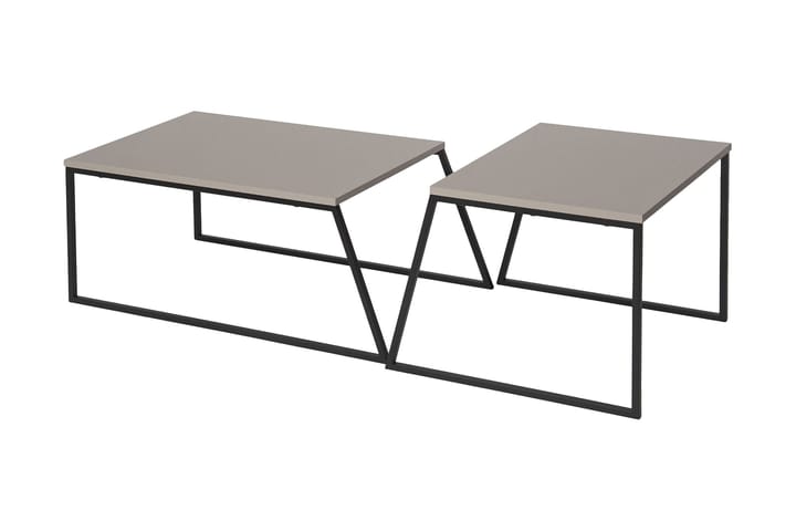 Satsbord Lindome 88 cm 2 Bord - Grå/Svart - Möbler - Bord & matgrupp - Soffbord