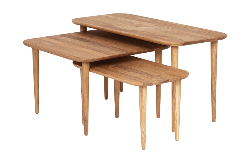 Satsbord Palanfre 100 cm 3 Bord - Oljad Ek - Möbler - Bord & matgrupp - Soffbord