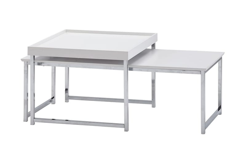 Satsbord Rachid 110 cm Fyrkantig - Vit - Möbler - Bord & matgrupp - Avlastningsbord & sidobord - Satsbord
