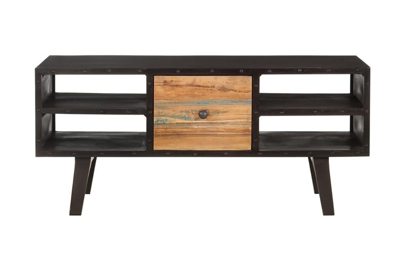 Soffbord 100x50x45 cm massivt återvunnet trä - Svart - Möbler - Bord & matgrupp - Soffbord