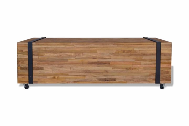 Soffbord 110x45x38 cm massiv teak - Vit - Möbler - Bord & matgrupp - Soffbord
