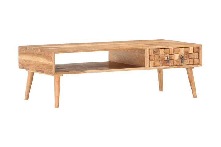 Soffbord 110x50x35 cm massivt akaciaträ - Brun - Möbler - Bord & matgrupp - Soffbord