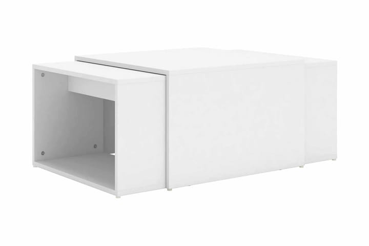 Soffbord 3 delar vit 60x60x30 cm spånskiva - Vit - Möbler - Bord & matgrupp - Soffbord