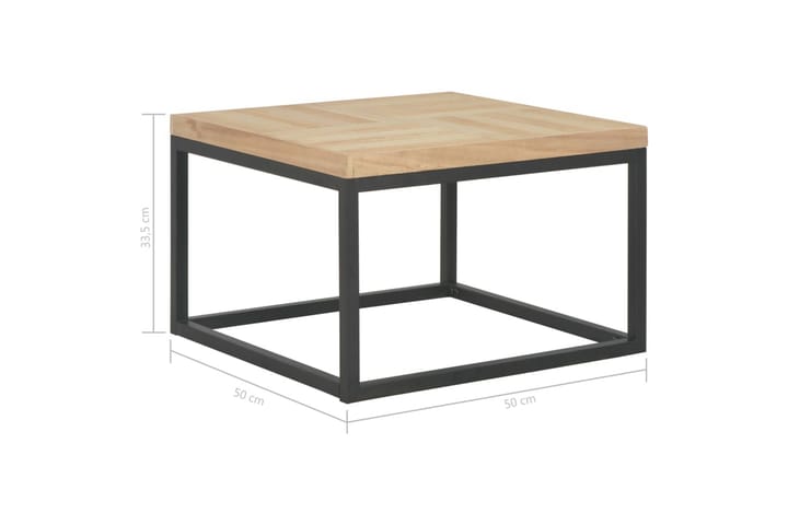 Soffbord 50x50x33,5 cm massivt trä - Beige - Möbler - Bord & matgrupp - Soffbord