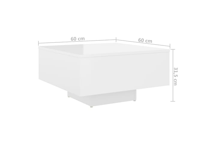 Soffbord 60x60x31,5 cm spånskiva - Vit - Möbler - Bord - Soffbord