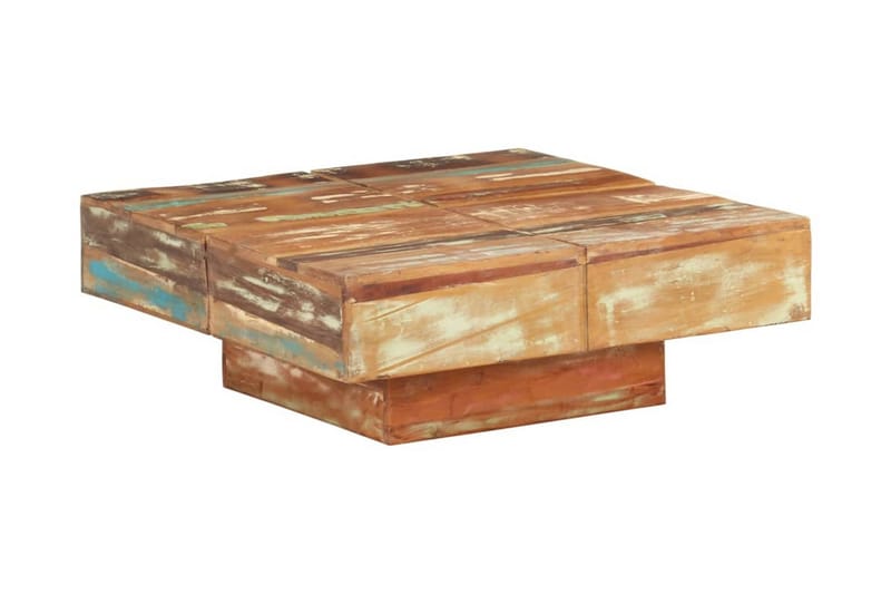 Soffbord 80x80x28 cm massivt återvunnet trä - Brun - Möbler - Bord & matgrupp - Soffbord