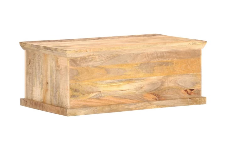 Soffbord 90x50x35 cm massivt mangoträ och naturlig rotting - Brun - Möbler - Bord & matgrupp - Soffbord