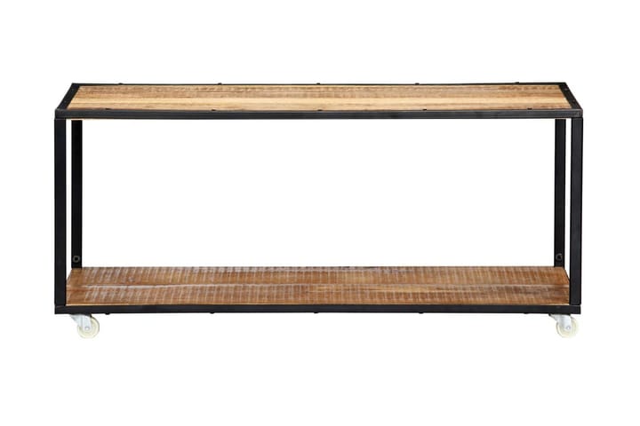 Soffbord 90x50x40 cm massivt återvunnet trä - Brun - Möbler - Bord & matgrupp - Soffbord - Soffbord med hjul
