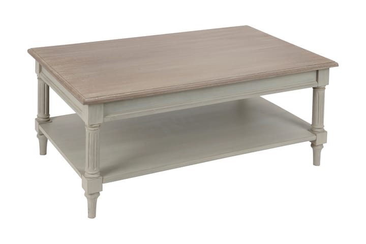 Soffbord Adounia 60 cm med Förvaring Hylla med Förvaring Hyl - Grå/Vit - Möbler - Bord & matgrupp - Soffbord