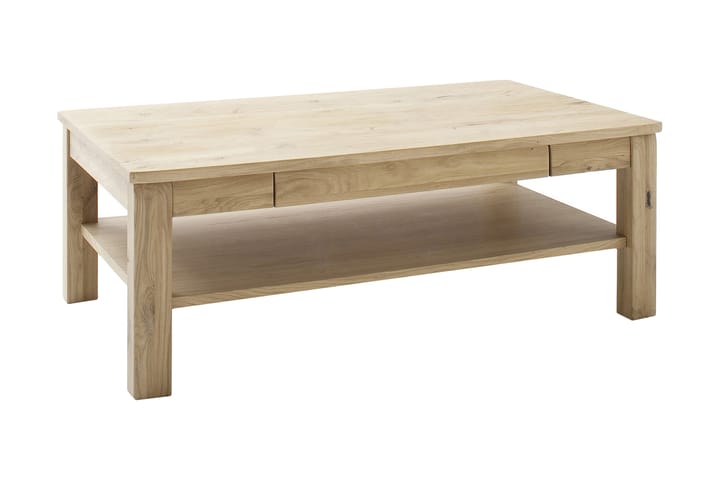 Soffbord Aileen 117 cm med Förvaring Hyllor - Ekfanér - Möbler - Bord & matgrupp - Soffbord