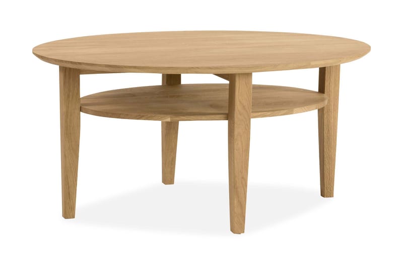 Soffbord Alabama 90 cm Ovalt med Förvaring Hylla Ek - Stenexpo - Möbler - Bord & matgrupp - Soffbord