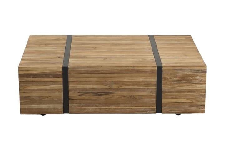 Soffbord Amodo 110 cm på Hjul - Brun/Svart - Möbler - Bord & matgrupp - Soffbord - Soffbord med hjul