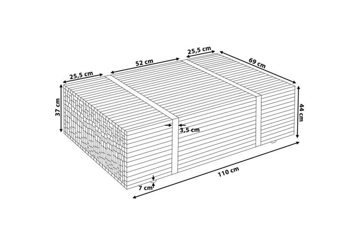 Soffbord Amodo 110 cm på Hjul - Brun/Svart - Möbler - Bord & matgrupp - Soffbord