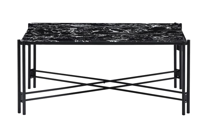 Soffbord Artarez 120 cm - Glas/Vit/Svart - Möbler - Bord & matgrupp - Soffbord