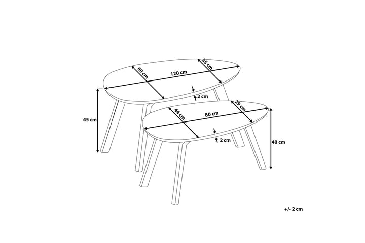 Soffbord Avaani 2-pack - Vit - Möbler - Bord & matgrupp - Soffbord