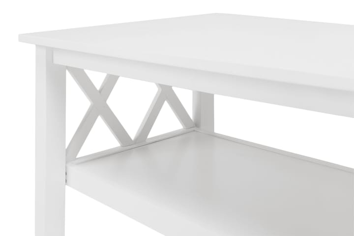 Soffbord Aveza 120 cm med Förvaring Hylla - Vit - Möbler - Bord & matgrupp - Soffbord