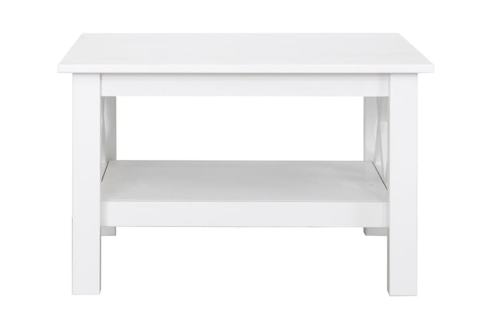 Soffbord Aveza 80 cm med Förvaring Hylla Vit - Vit - Möbler - Bord & matgrupp - Soffbord