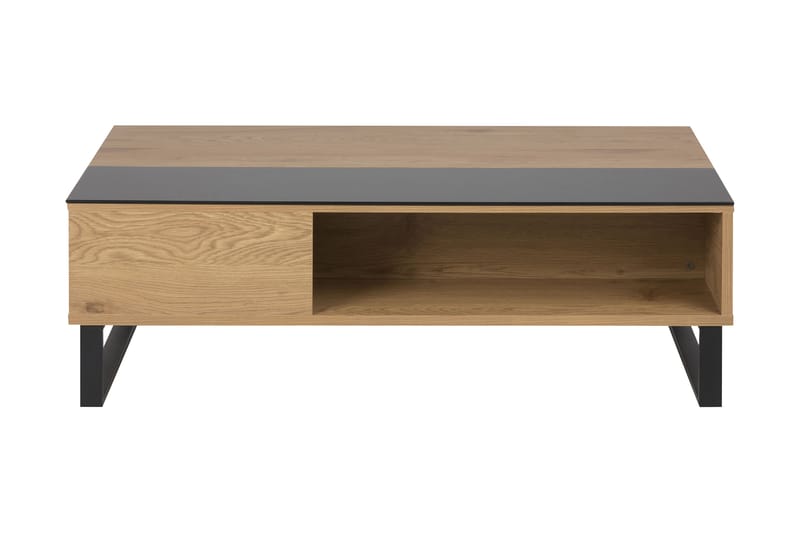 Soffbord Azalea Förlängingsbart 110 cm med Förvaring Hylla - Ekfärg/Svart - Möbler - Bord & matgrupp - Kontorsbord - Skrivbord
