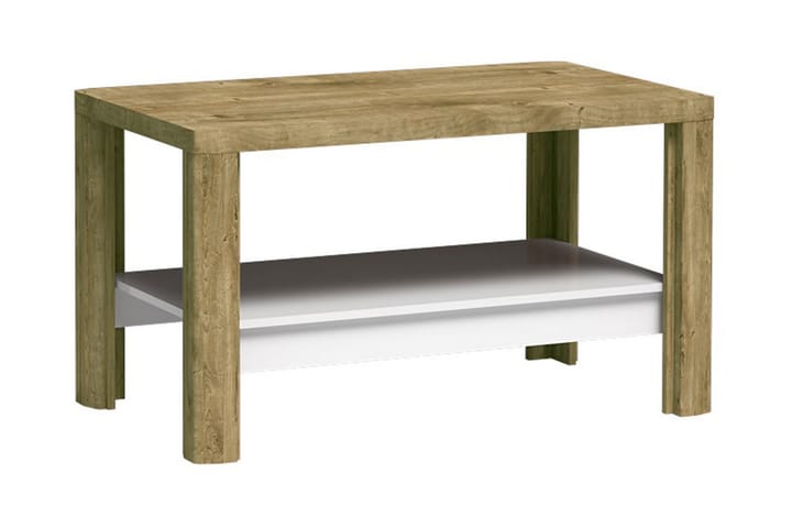 Soffbord Bariones 110 cm med Förvaring Hylla - Vit/Trä - Möbler - Bord & matgrupp - Soffbord