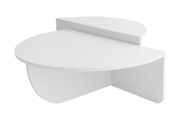 Soffbord Barney 90x30x90 cm Oval - Vit - Möbler - Bord & matgrupp - Soffbord