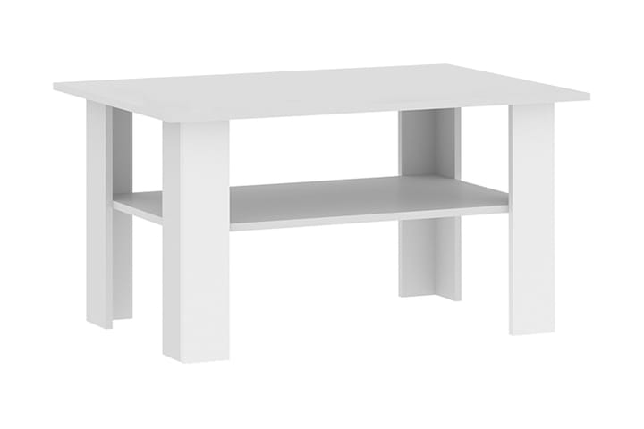 Soffbord Bencici 90 cm med Förvaring Hylla - Vit - Möbler - Bord & matgrupp - Avlastningsbord & sidobord - Sängbord & nattduksbord