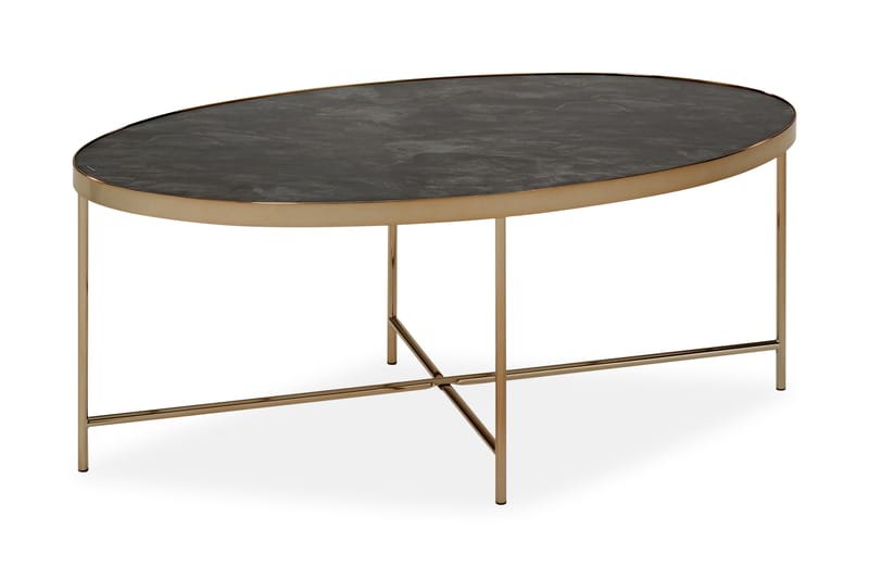 Soffbord Bodahagen 110 cm Ovalt - Mässing/Svart - Möbler - Bord & matgrupp - Soffbord