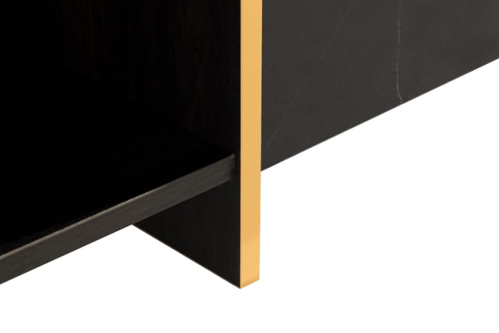 Soffbord Brassington 104 cm med Förvaring Lådor + Hyllor - Svart/Guld - Möbler - Bord & matgrupp - Soffbord