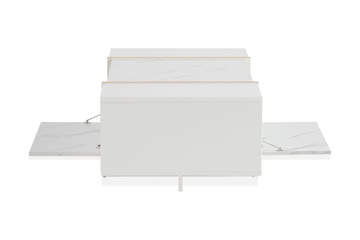 Soffbord Brassington 104 cm med Förvaring Lådor + Hyllor - Vit/Guld - Möbler - Bord & matgrupp - Soffbord