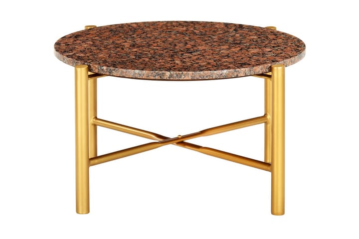Soffbord brun 60x60x35 cm äkta sten med marmorstruktur - Brun - Möbler - Bord & matgrupp - Soffbord