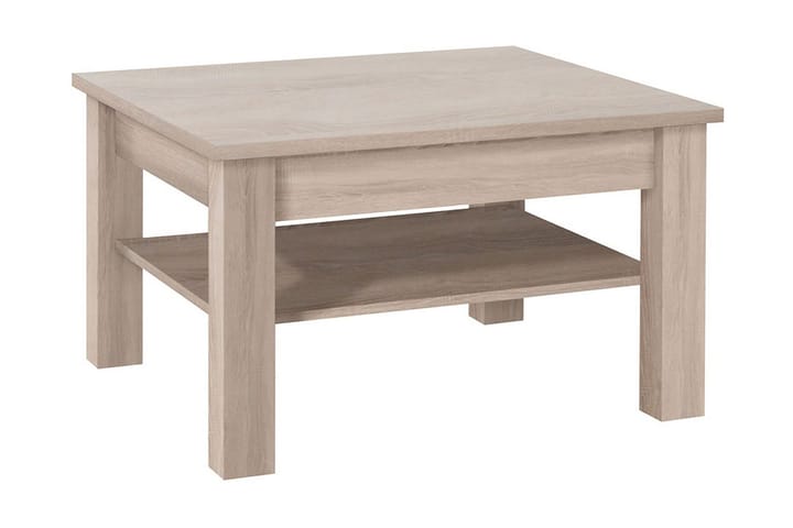 Soffbord Cezac 80 cm med Förvaring Hylla - Beige/Grå - Möbler - Bord & matgrupp - Soffbord