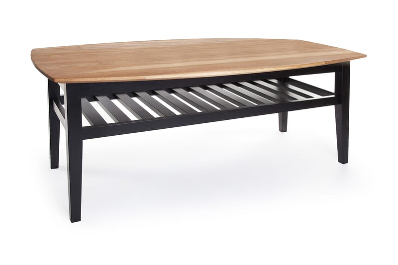 Soffbord Chicago 130 cm med Förvaring Hylla Ek/Svart - Ek/Svart - Möbler - Bord & matgrupp - Soffbord - Soffbord med förvaring