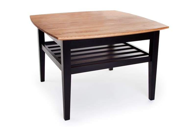 Soffbord Chicago 80 cm med Förvaring Hylla Ek/Svart - Ek/Svart - Möbler - Bord & matgrupp - Soffbord - Soffbord med förvaring