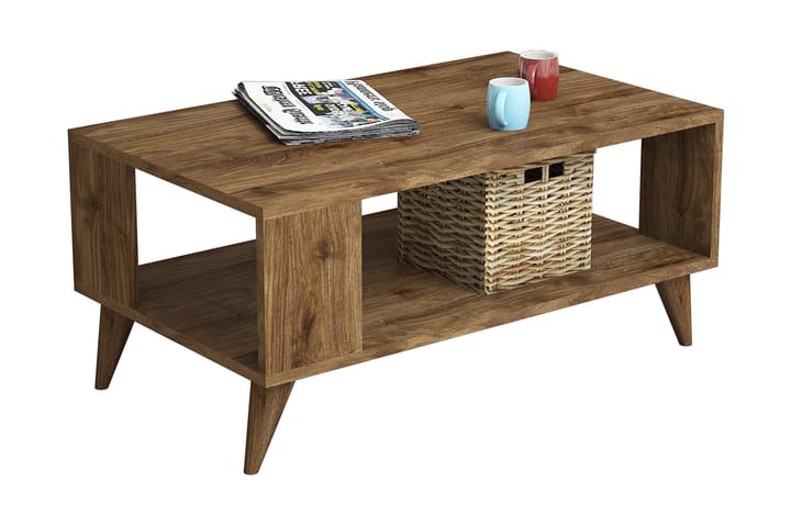 Soffbord Citira 90 cm med Förvaring Hylla - Mörkbrun - Möbler - Bord & matgrupp - Soffbord
