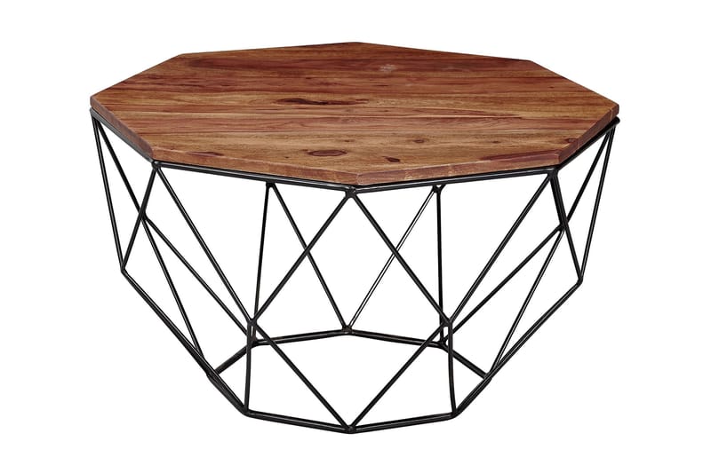 Soffbord Clanton 66 cm Hexagon - Valnötsbrun/Svart - Möbler - Bord & matgrupp - Soffbord