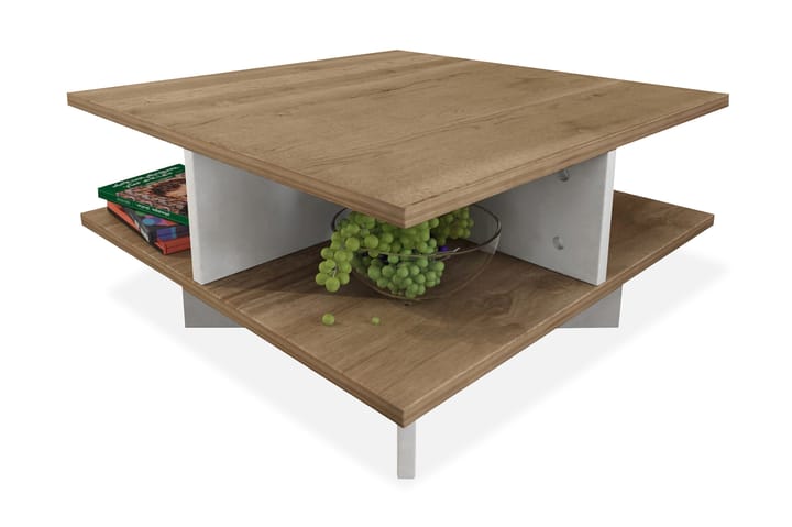 Soffbord Clora 60 cm - Valnötsbrun/Vit - Möbler - Bord & matgrupp - Soffbord