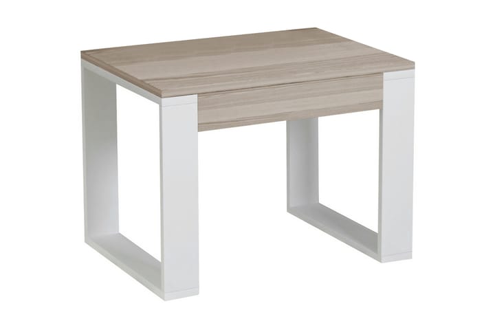 Soffbord Crebb Litet 60 cm - Vit/Natur - Möbler - Bord & matgrupp - Soffbord
