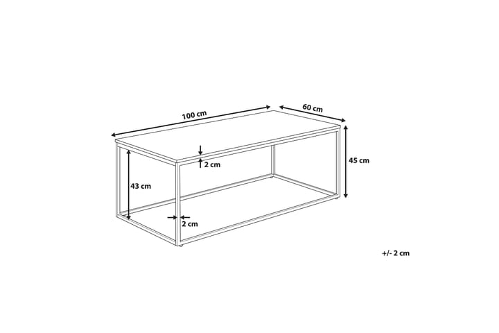 Soffbord Delano 100 cm - Vit - Möbler - Bord & matgrupp - Soffbord